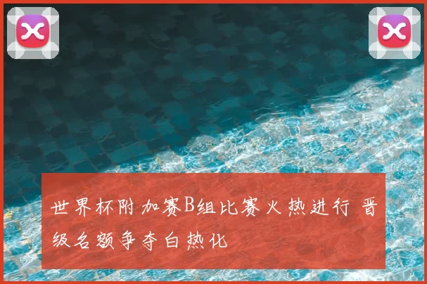 世界杯附加赛B组比赛火热进行 晋级名额争夺白热化