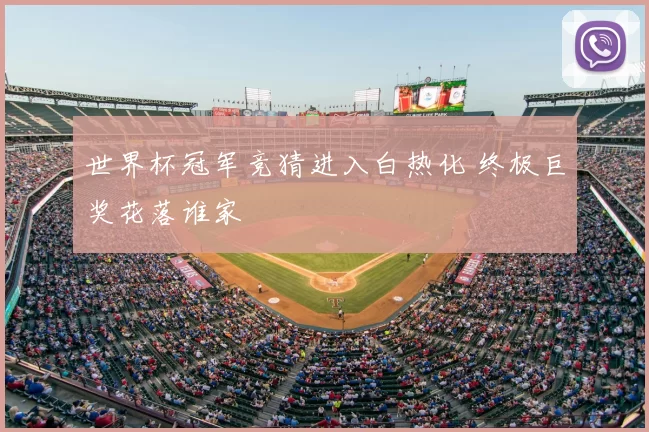 世界杯冠军竞猜进入白热化 终极巨奖花落谁家